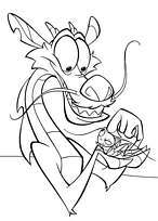 coloriage mulan mushu